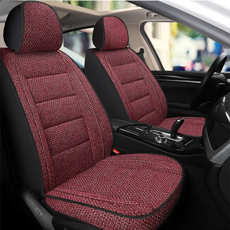 Universal Linen Car Seat Full Cover Breathable Comfortable Flax Sedan SUV Seat Cushion Car Seats Full Cover Protection