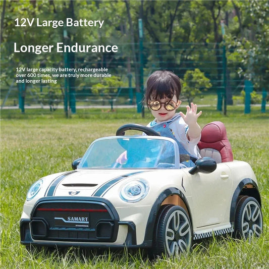 2026 12V Big Battery New Kids Four-Wheel Remote-Controlled Rechargeable Ride On Car Can Sit With Bluetooth Music