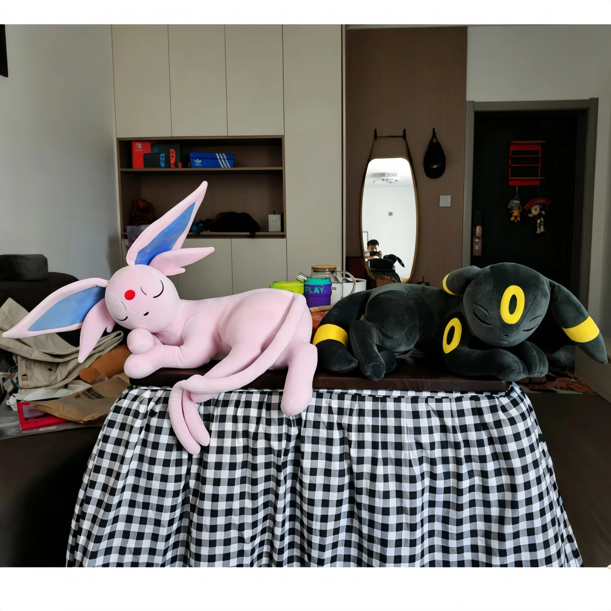 Big Size 50cm Umbreon Plushies Eevee Evoli Sleep Plush Flareon Vaporeon Sylveon Peluche Charizard Piplup Piplup Riolu Toy Gift