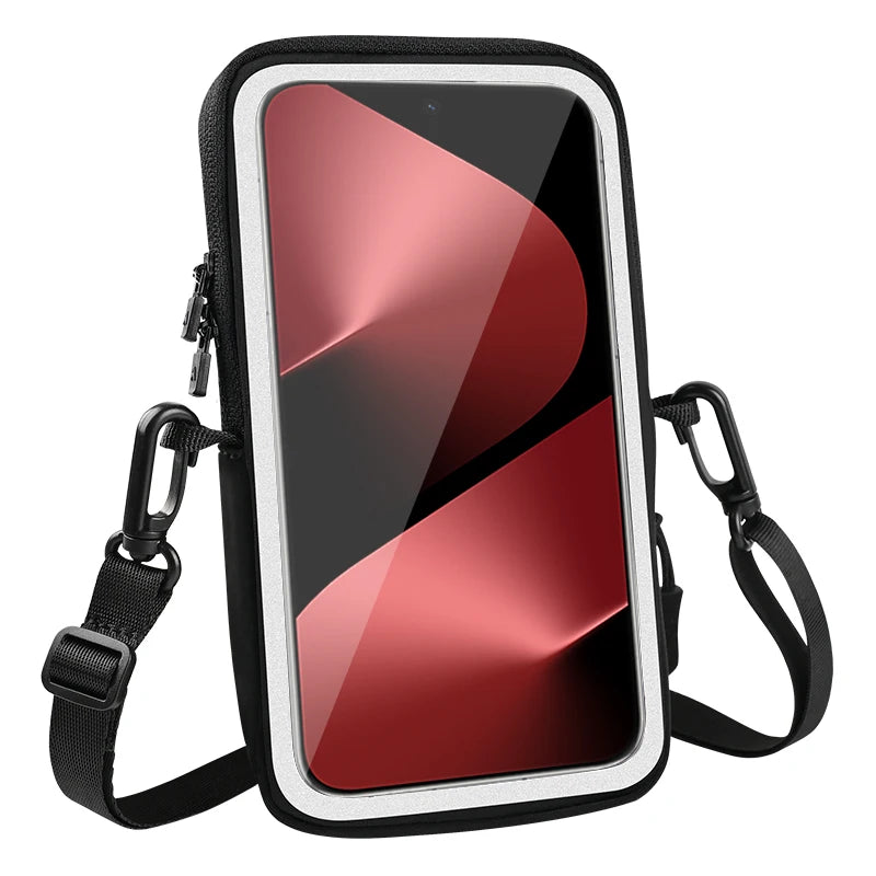 Haissky New Touch Screen Phone Bag For iPhone 17 16 15 14 13 Pro Max Air Plus With Adjustable Crossbody Lanyard Storage Pouch