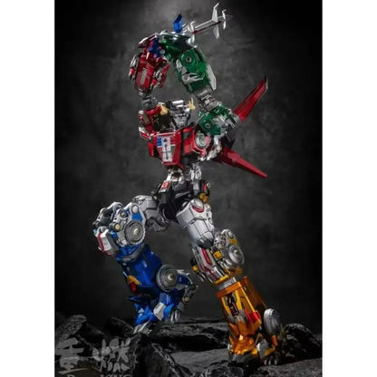In Stock Reignite Beast King Reborn-01 Transformable and Combining Model LED Base Alloy Detachable Robot Lions Action Figure