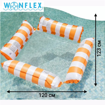 4-in-1 Multi-Purpose Water Pool Float Hammock Saddle Lounge Chair Drifter Non-Stick PVC Material for Fun Pool Relaxation