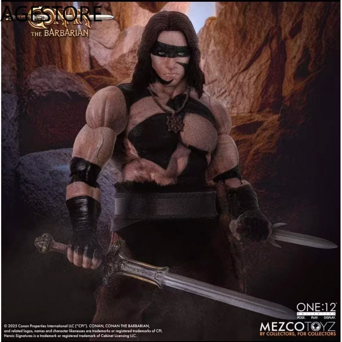In Stock  Mezco ONE:12 Collective Barbarian Conan 1982 Movie Version Battle Armor Conan Action Figure Model Toy Collection Gift