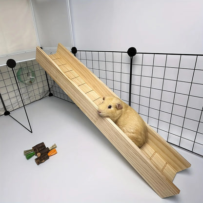 1 Piece of Accessory, Color and Style Shipped Randomly, Hamster Platform, Wooden Hamster Stairs, Golden Hamster Slide, Hamster Pet Toys, Landscaping Supplies