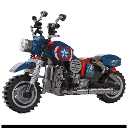 Creative Anime Characters Motorcycle Models Motorcycle Assembly Building Blocks Toys Decorative Items for Display Holiday Gift