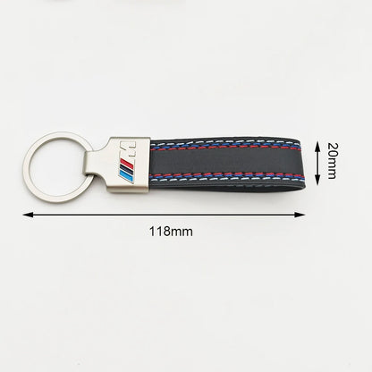 Leather Car Keyring For BMW M Sport E39 E46 E90 E60 E30 E36 E87 E53 F15 F16 F20 F30 X3 X5 X6 Z4 M2 M3 M4 M5 Keychain Accessories