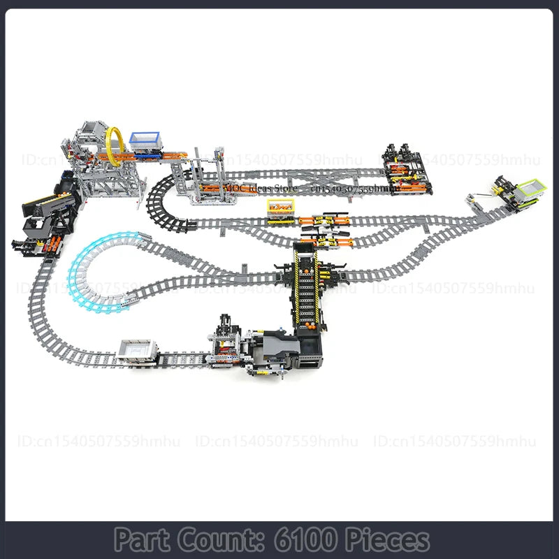 Train Module GBC Railway System MOC Building Blocks Motor Machine Sports Ball Technology Bricks DIY Assembly Toys Xmas Gifts