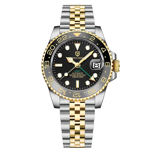 PAGANI DESIGN New GMT Men Watch Top Brand 40mm Mechanical Watch Sapphire Glass 100M Waterproof Automatic Wristwatch Reloj Hombre