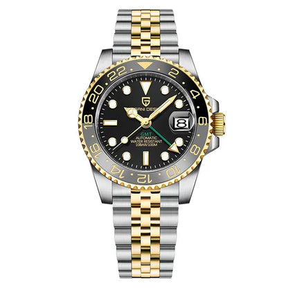PAGANI DESIGN New GMT Men Watch Top Brand 40mm Mechanical Watch Sapphire Glass 100M Waterproof Automatic Wristwatch Reloj Hombre