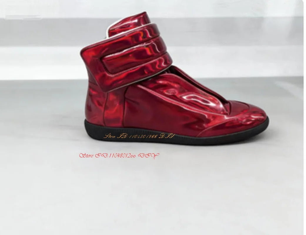 Real Picture Leather Street Style Men's Casual Shoes High Top Sneakers Man Boots Outdoor Activity Zapatillas Hombre Chaussure