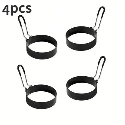 Egg Ring Mold Stainless Steel Non-Stick Pan with Heat Resistant Handle for Frying Hamburgers Easy To Clean Kitchen Cooking Tools