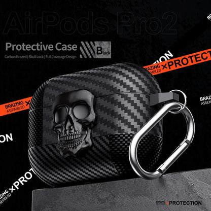 Magnetic Headphone Case with Hook, Durable Protective Cover, Thug Skull Series For Airpods Pro 3 2 1 and Airpods 4