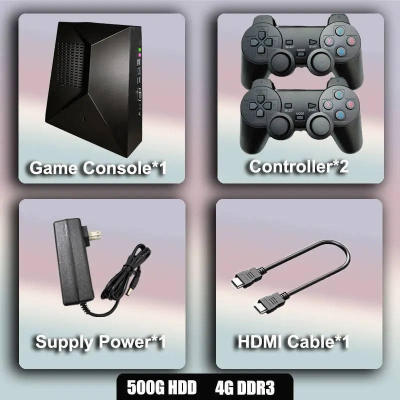 G5 Game Retro Console 4K HD 70000+Games 60+Emulators for PS2 PSP WII N64 Dual System USB Receiver Console for Kids Gift