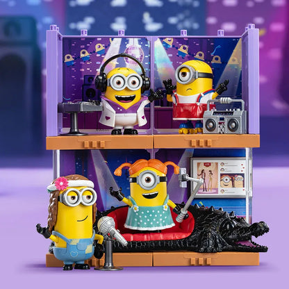 Genuine Minions Building Block Figures Magic Edition Jam Factory And Celebration Party Series Collectible Toy Desktop Ornament