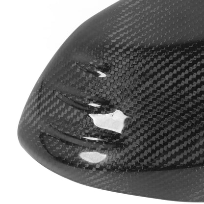 2PCS Side Rearview Mirror Cover Real Carbon Fiber Left Right Glossy Replacement For Toyota Corolla Yaris GR