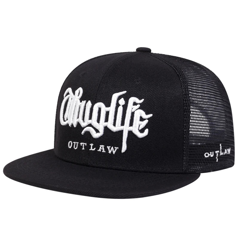 2025 Fashion Fastball CAP Thuglife Embroidery Hiphop Baseball Cap Snapback Hat Adult Outdoor Casual Sun Casual Bone Dropshipping