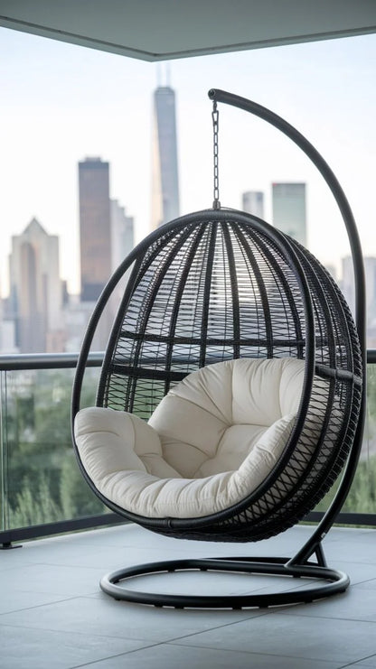 Home Basket Chair Spot Outdoor Modern Garden Furniture Lazy Sofa Rattan Basket Egg Leisure Swing Chair