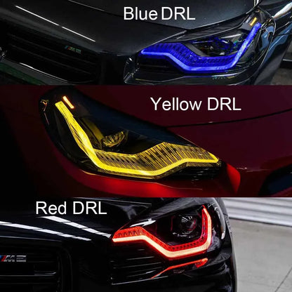 CSL Lemon Yellow DRL Daylight LED Chips For 2022 2023 2024 BMW 2 Series G87 G42 M2 M240I Refit Angel Eyes Daytime Running Light