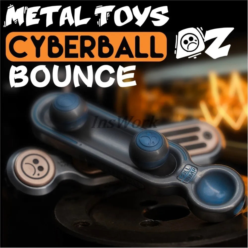 Metal Toys Dz Cyber Ball Bounce Push Slider Fidget Toy Bead Spinner New Original Design Elastic Limit Edc Gadgets Fidget Toys