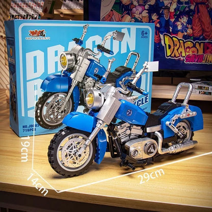 Dragon Ball Series Motorcycle Off-Road Vehicle Bulma Goku Mount Assembled Figures Ornaments Toys Collection Gifts
