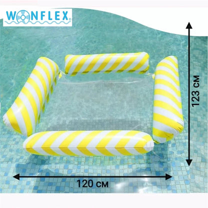 4-in-1 Multi-Purpose Water Pool Float Hammock Saddle Lounge Chair Drifter Non-Stick PVC Material for Fun Pool Relaxation