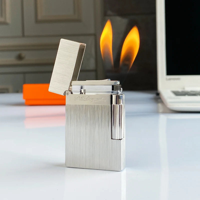 Windproof Lighter with Bright Sound for Men, Retro Cigarette Gift, Brass Shell, New