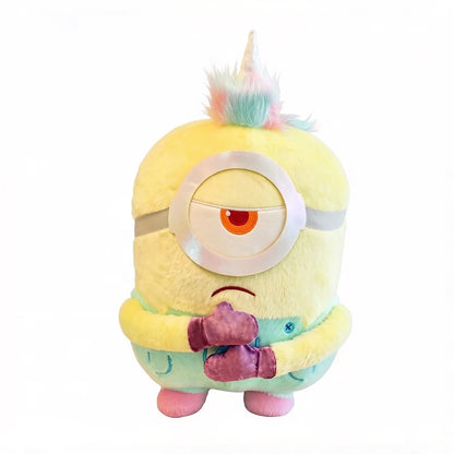 New Cute Unicorn Costume Minions Stuffed Plush Toy Licensed Despicable Me Doll with Rainbow Horn Soft Fluffy Gift for Birthday