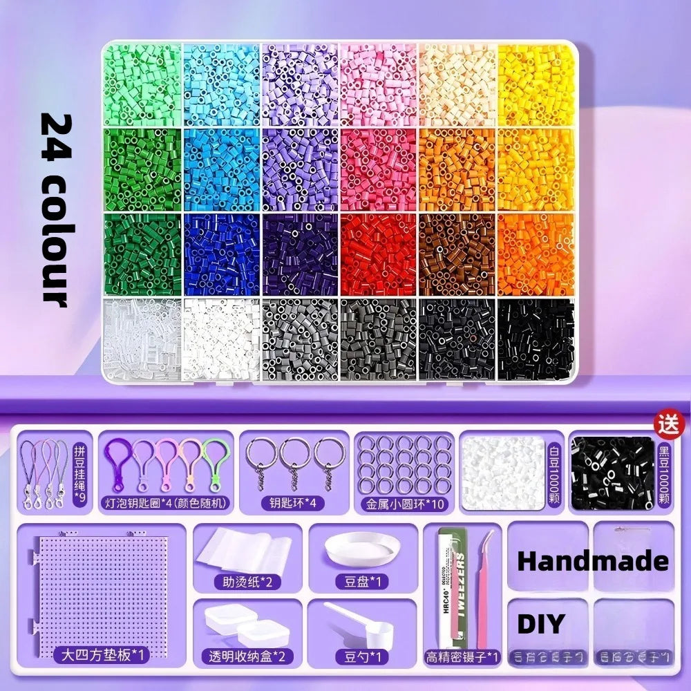 24/48/72colors 2.6mm Hama Beads Puzzle Perlen Iron Beads Diy Perler Fuse Bead Intelligence Educational Toys Thermal Mosaic Beads