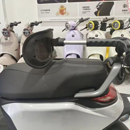 Universal Foldable Telescopic Electric Vehicle Rear Seatback With Lumbar Support For Motorcycle Scooter E-Bike Adjustable