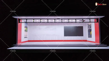 1/64 Scale Garage Scene Model Lighting Assembled Parking Lot Diorama Parking Place for Miniatures Figure Cars Display