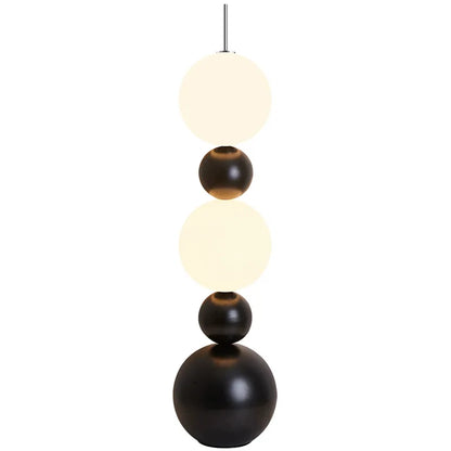 Italian Designer Black Wrought Iron Floor Lamps White Acrylic Ball Lampshade Living Room Bedroom Restaurant Study Standing Light