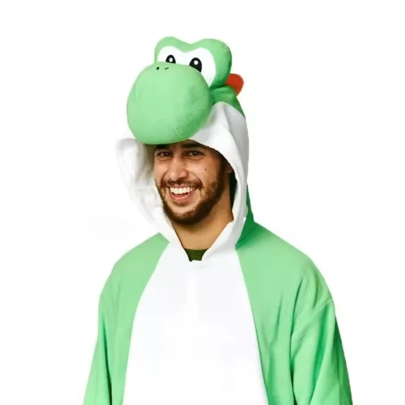 Yoshi Adult Onesie Pajamas Kawaii Cute Cartoon Anime Character Cosplay Sleepwear Jumpsuit Anime Peripheral Loungewear