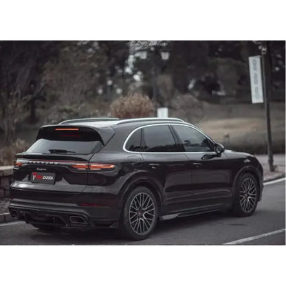 Real Carbon Fiber Body Kit For Porsche Cayenne Coupe 2018-2023 Front Bumper Lip Bear Trunk Diffuser Side Skirt Spoiler