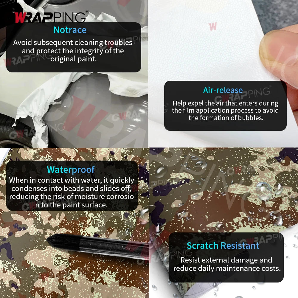 Digital Camouflage Film Waterproof Automotive Vinyl Car Wrap Wrapping Tools Vehicle Decoration Car Tuning Accessories Covering