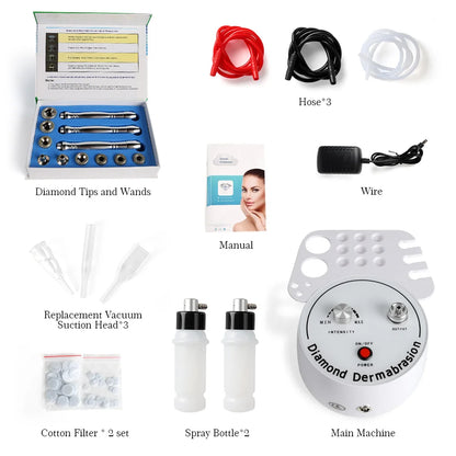 3 In 1 Diamond Dermabrasion Machine Microdermabrasion Facial Peel Vacuum Blackhead Removal Skin Care Salon Beauty Equipment