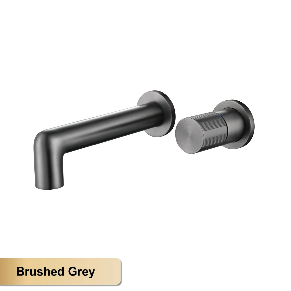 AITANA Brushed Gold Brass Wall Mounted Bathroom Faucet Single Handle Adjustable Water Pressure Hot And Cold Basin Mixer Tap