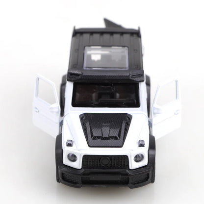 1/43 Scale Die-Cast Metal New Little G Pullback Off-Road Vehicle, Three-Door Alloy Model, Boy's Toy, Decoration