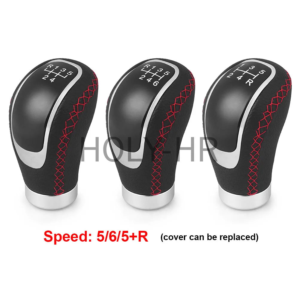 Car 5/6-speed universal R PU leather shift lever manual car shift lever shift lever modification shift head, improves aesthetics