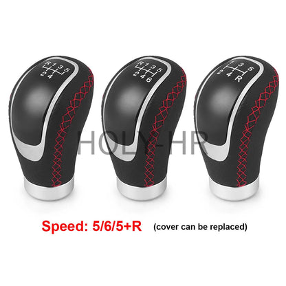 Car 5/6-speed universal R PU leather shift lever manual car shift lever shift lever modification shift head, improves aesthetics