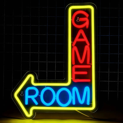 Game Neon Sign Gaming LED Neon Lights for Wall Decor USB Light Up Signs for Game Room Man Cave Teen Boy Bedroom Decorations Gift