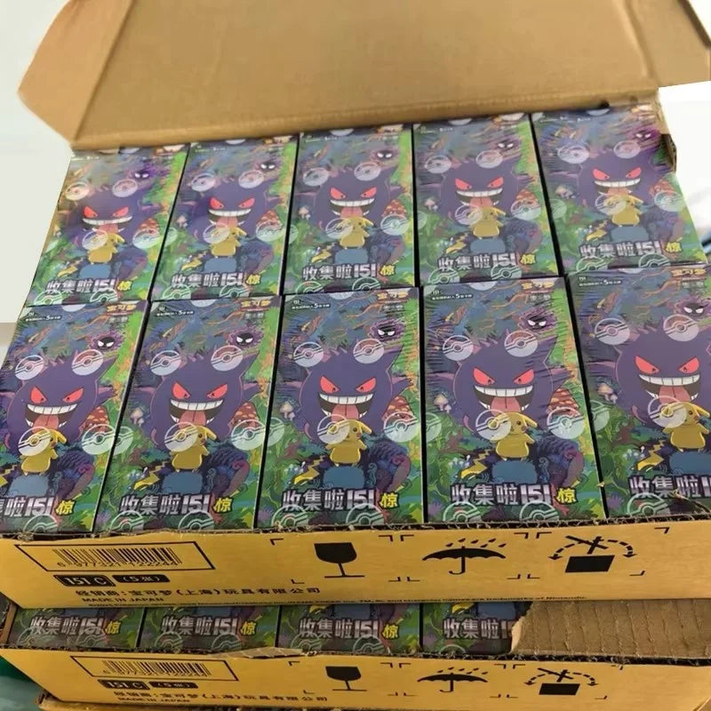 Hot Pkm Cards PTCG Simplified Chinese Zhu Zi Collected 151 Thin/Fat Box Change Series Card Ponyta Gengar Collectible Game Cards