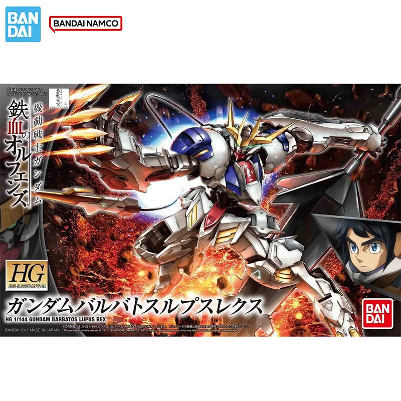 Bandai Original Genuine Figure Gundam Model Kit HG IBO 1/144 Gundam Barbatos Lupus Rex Collection Model Action Figures Boys Toys