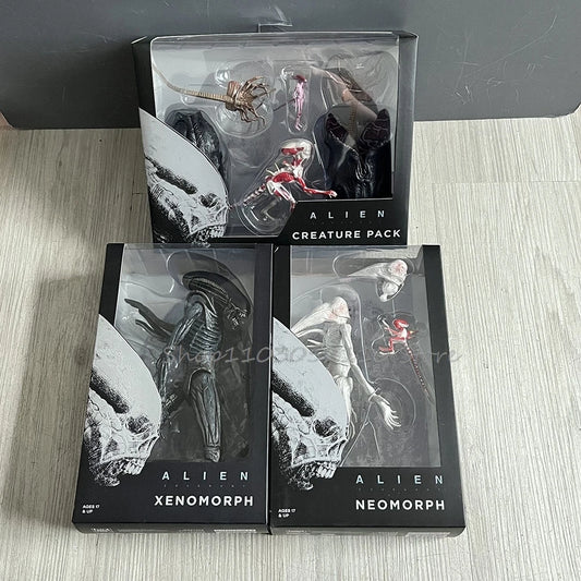 Alien Xenomorph Neomorph Figure Anime Creature Pack Action Figure Alien VS Predator Collectible Toy Doll Birthday Gifts
