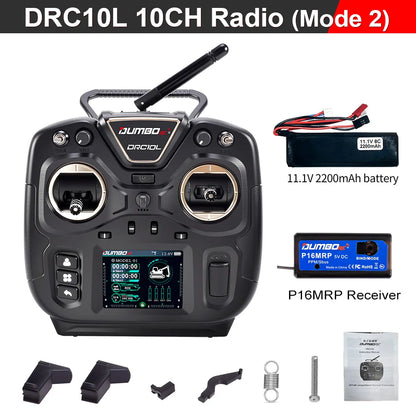 (New Product Surprise Price) DUMBORC DRC10L 2.4G 10CH Coach Mode Remote Controller For RC Plane Car Boat Tank