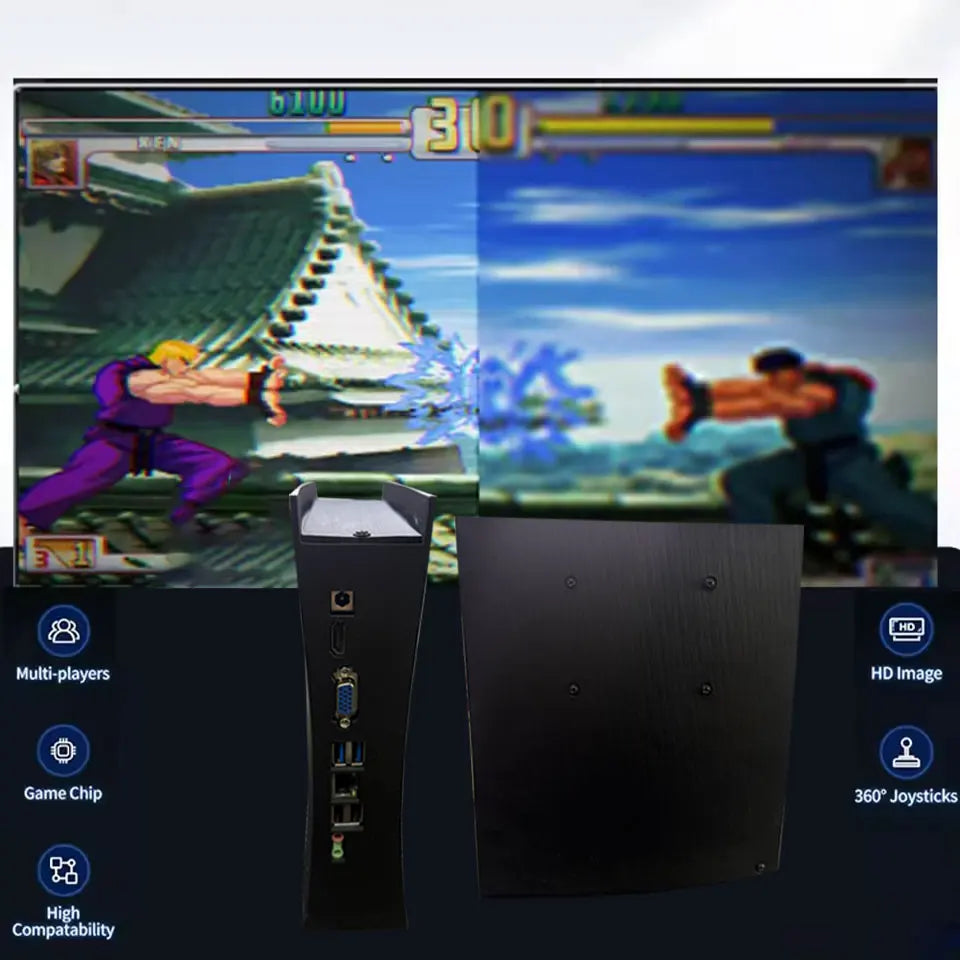 BS5 60+ Emulators 2TB ROM 8G RAM Retro Game Console I3-3110M 70000+ Games For Wii PS2 PSP NGC N64 4K HD Console