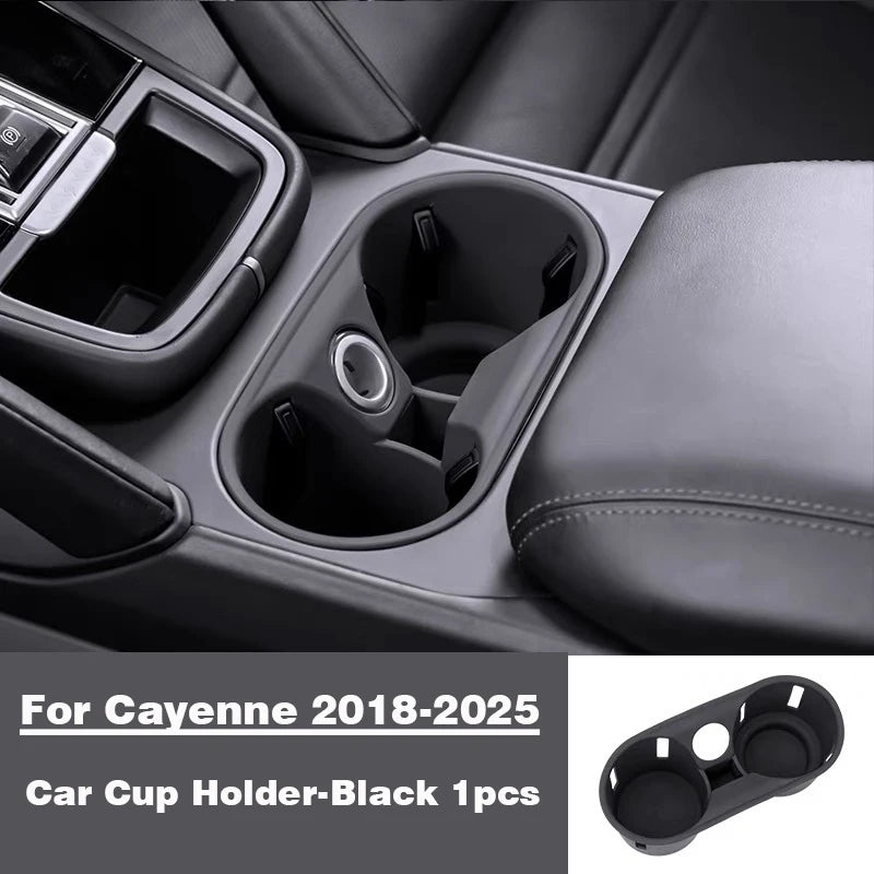 For Porsche Cayenne Macan Center Console Bottle Holder Insert Anti Slip Drink Organizer Auto Accessories Silicone Car Cup Holder