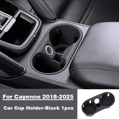 For Porsche Cayenne Macan Center Console Bottle Holder Insert Anti Slip Drink Organizer Auto Accessories Silicone Car Cup Holder