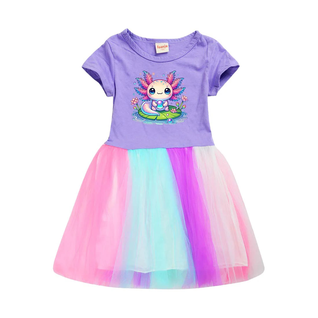 Kids' Dresses for Girls Dress Children's Girly Dresses for Baby Girl Cartoon Axolotl Baby Autumn Clothes Clothing Princess Cute