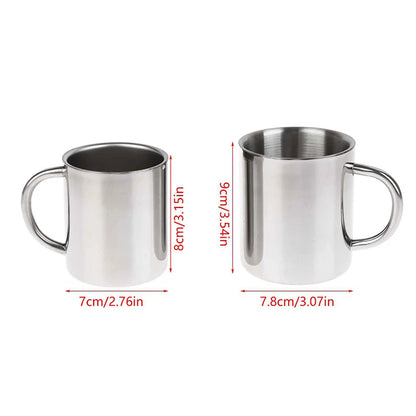 Travel Tumbler Jug Children's Milk Tea Cups Office Water Mug Double Wall 304 Stainless Steel Coffee Mug Without Lid Portable Cup