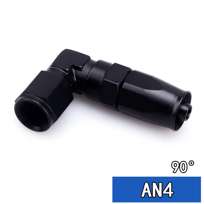 Straight 45 Degree 90 Degree Aluminum AN4 6 8 10 12 16 Forged Type Swivel Hose End Fitting Adapter Oil Cooler Fuel Line